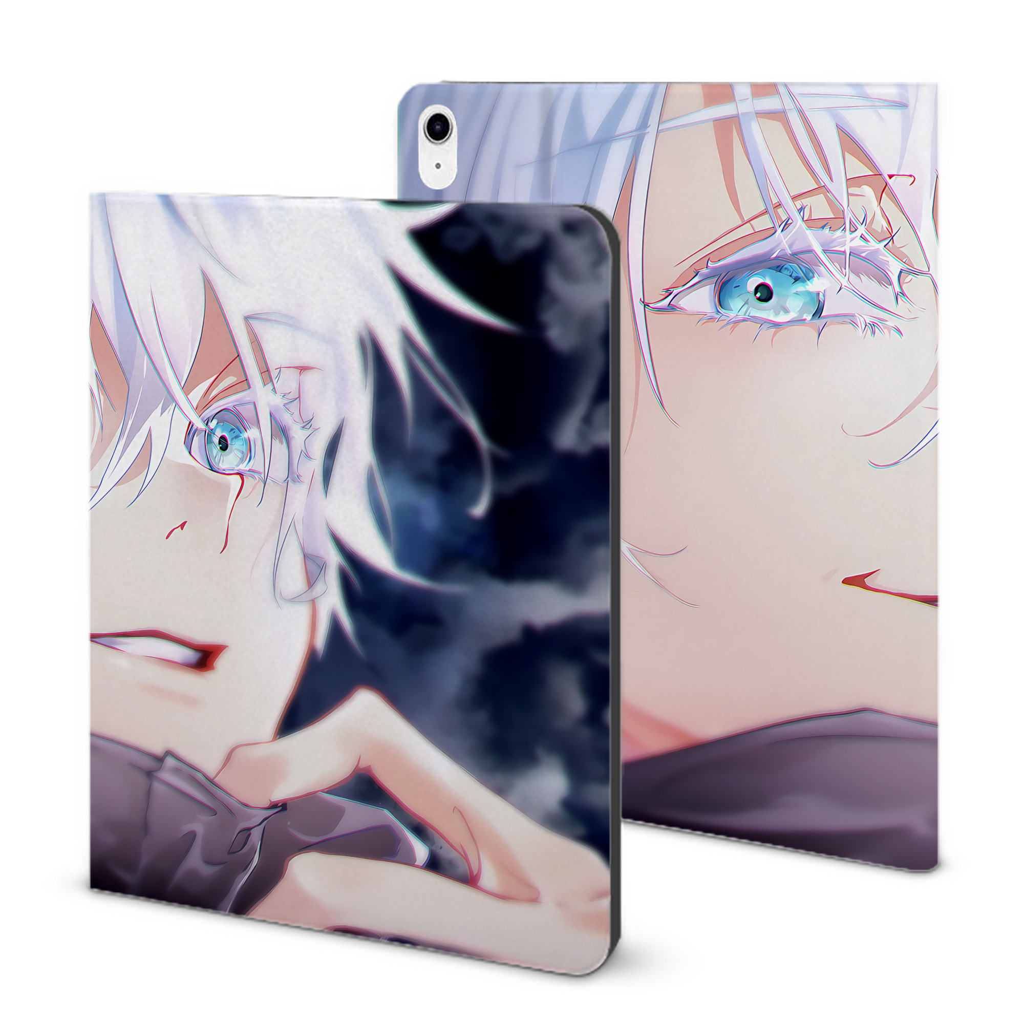 （画像用） 呪術廻戦 Jujutsu Kaisen IPad ケース ブック型 PUレザー TPU 耐衝撃 軽量 薄型 ペン収納なし 全面保護 IPad 各モデル対応